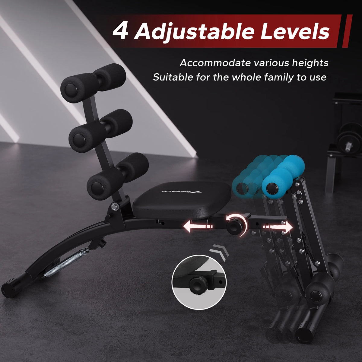 MERACH Ab Machine Multi-Functional Adjustable Ab Trainer Workout Bench