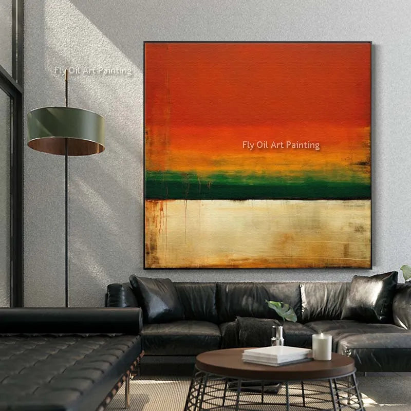 Mark Rothko Yellow Green Blue Purple Oil Painting On Canvas Handmade Expressionism Color Art Large Abstract Wall Art For Decor