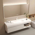 Modern Floating Bathroom Vanity Sink Cabinet with Storage & Mirror