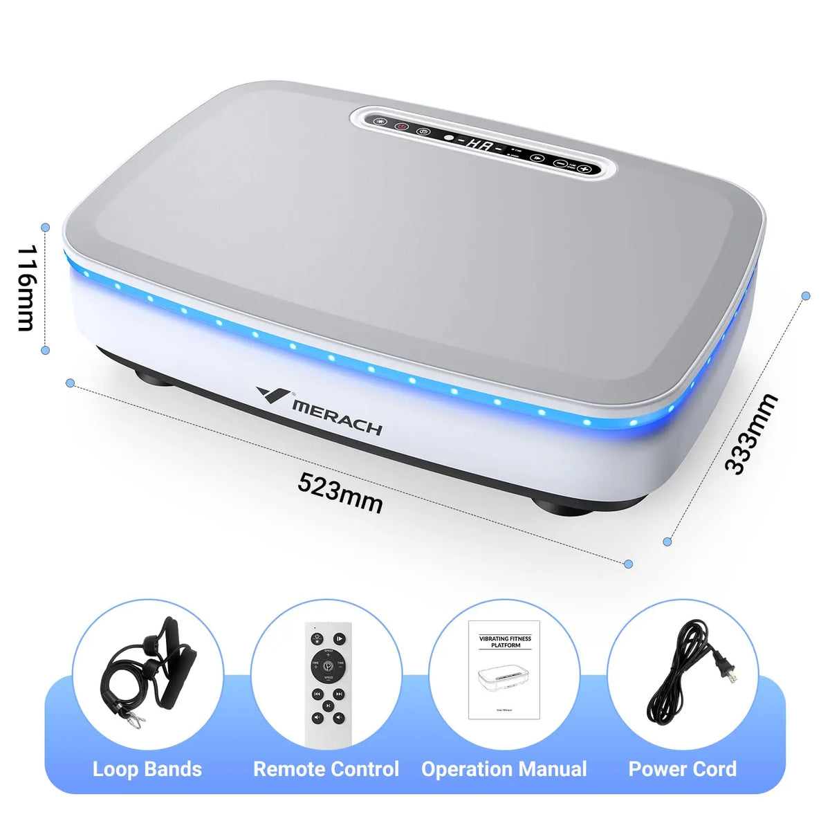 MERACH Vibration Plate Exercise Machine with Light