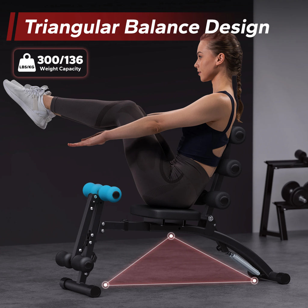 MERACH Ab Machine Multi-Functional Adjustable Ab Trainer Workout Bench