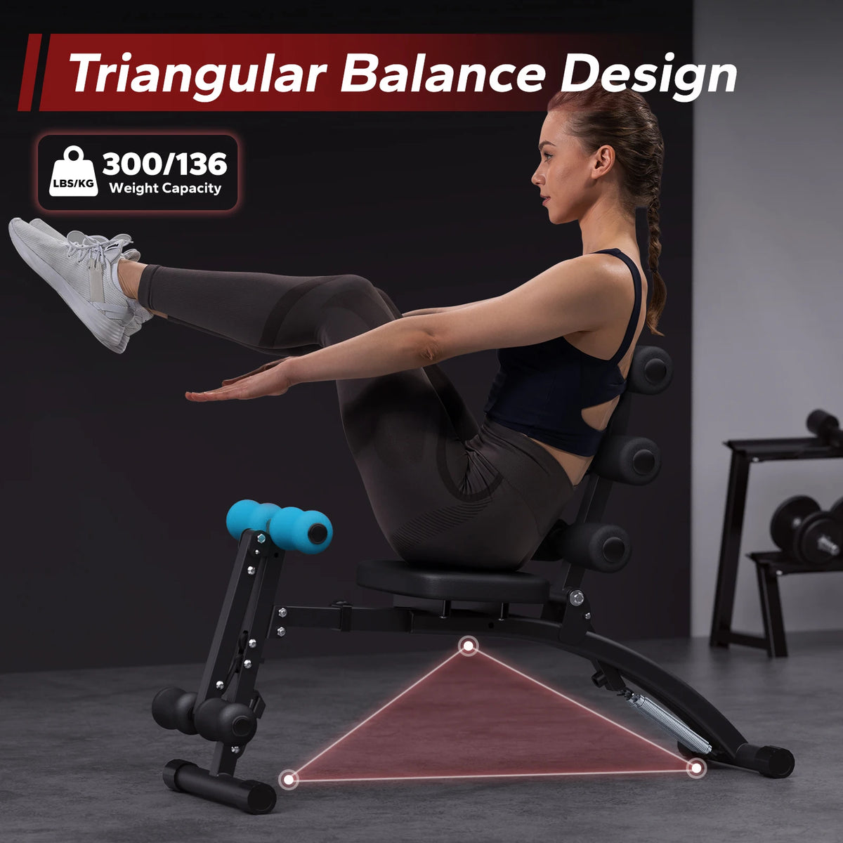 MERACH Ab Machine Multi-Functional Adjustable Ab Trainer Workout Bench