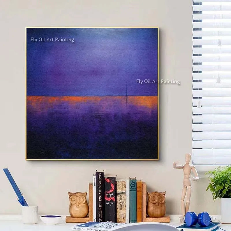 Mark Rothko Yellow Green Blue Purple Oil Painting On Canvas Handmade Expressionism Color Art Large Abstract Wall Art For Decor