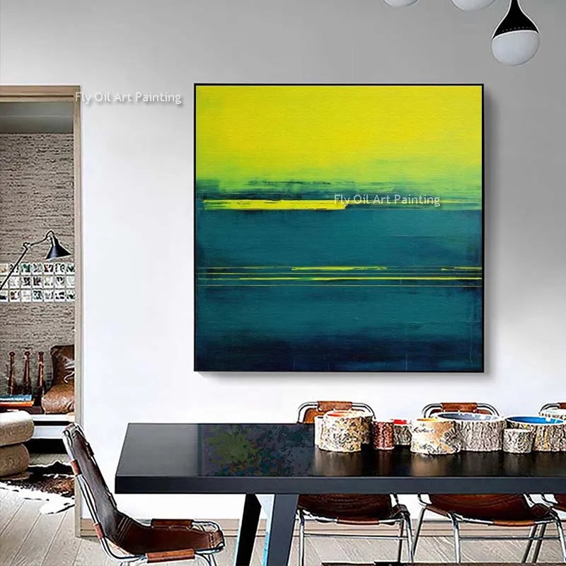 Mark Rothko Yellow Green Blue Purple Oil Painting On Canvas Handmade Expressionism Color Art Large Abstract Wall Art For Decor