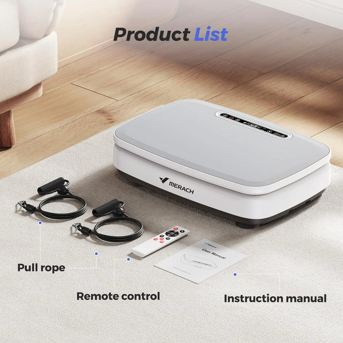 MERACH Vibration Plate Exercise Machine with Light