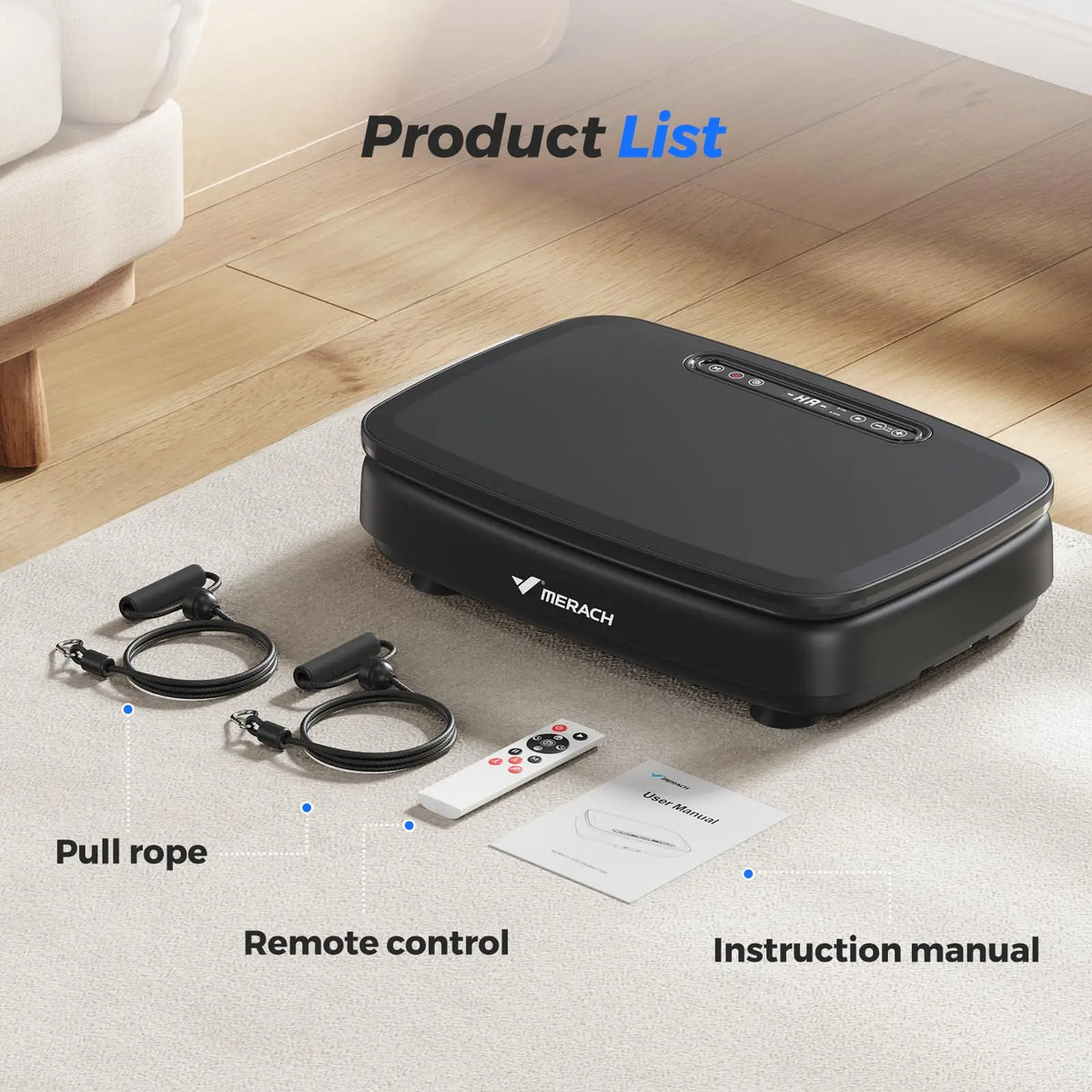 MERACH Vibration Plate Exercise Machine with Light
