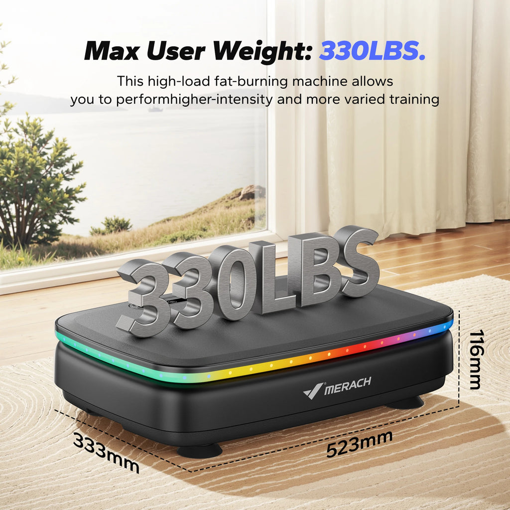 MERACH Vibration Plate Exercise Machine with Light