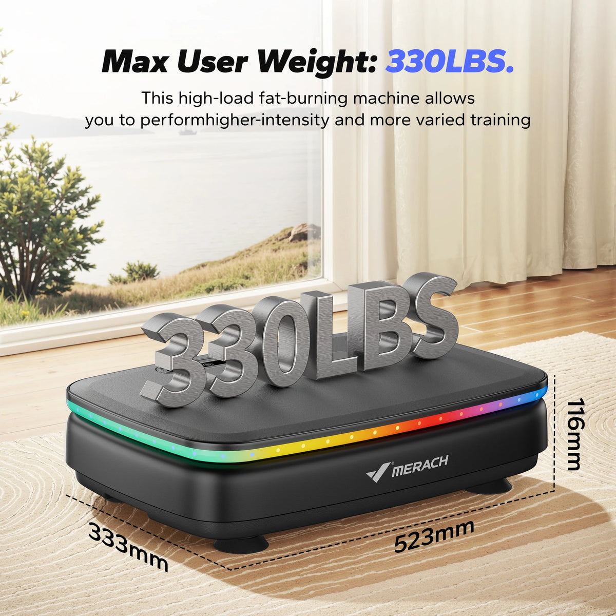 MERACH Vibration Plate Exercise Machine with Light