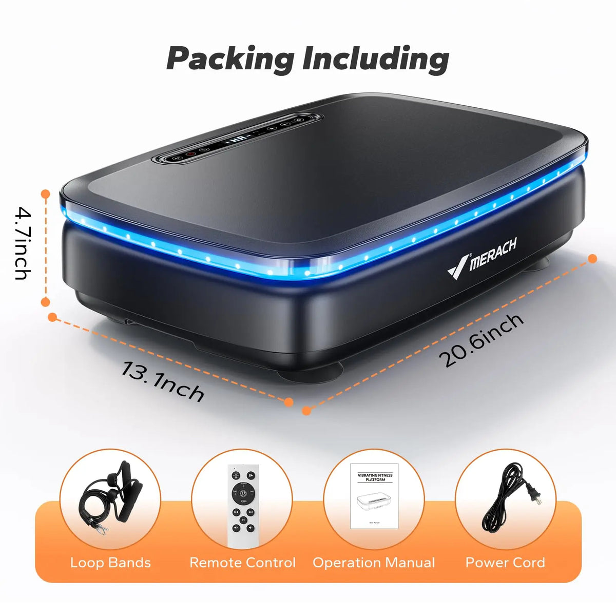 MERACH Vibration Plate Exercise Machine with Light