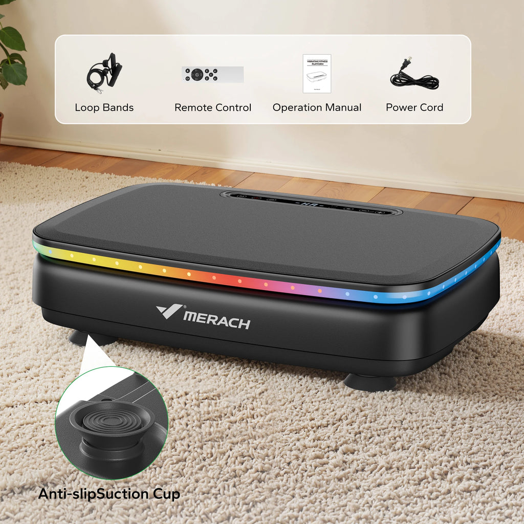 MERACH Vibration Plate Exercise Machine with Light