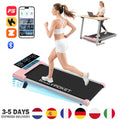 RAMYPOKET Foldable Walking Pad with 9% Incline Silent Motor Smart APP Three Window Display 1–8KM/H Speed 120KG Capacity Treadmill for Home Office