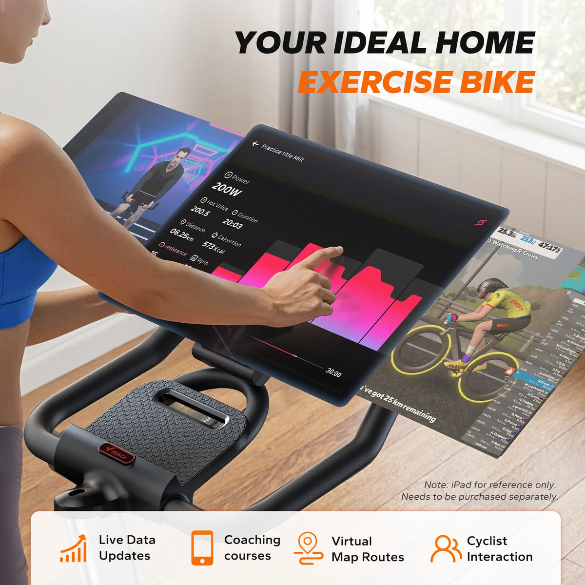 MERACH Exercise Bike S38 Indoor Cycling Magnetic Resistance Exclusive App 300lbs Capacity