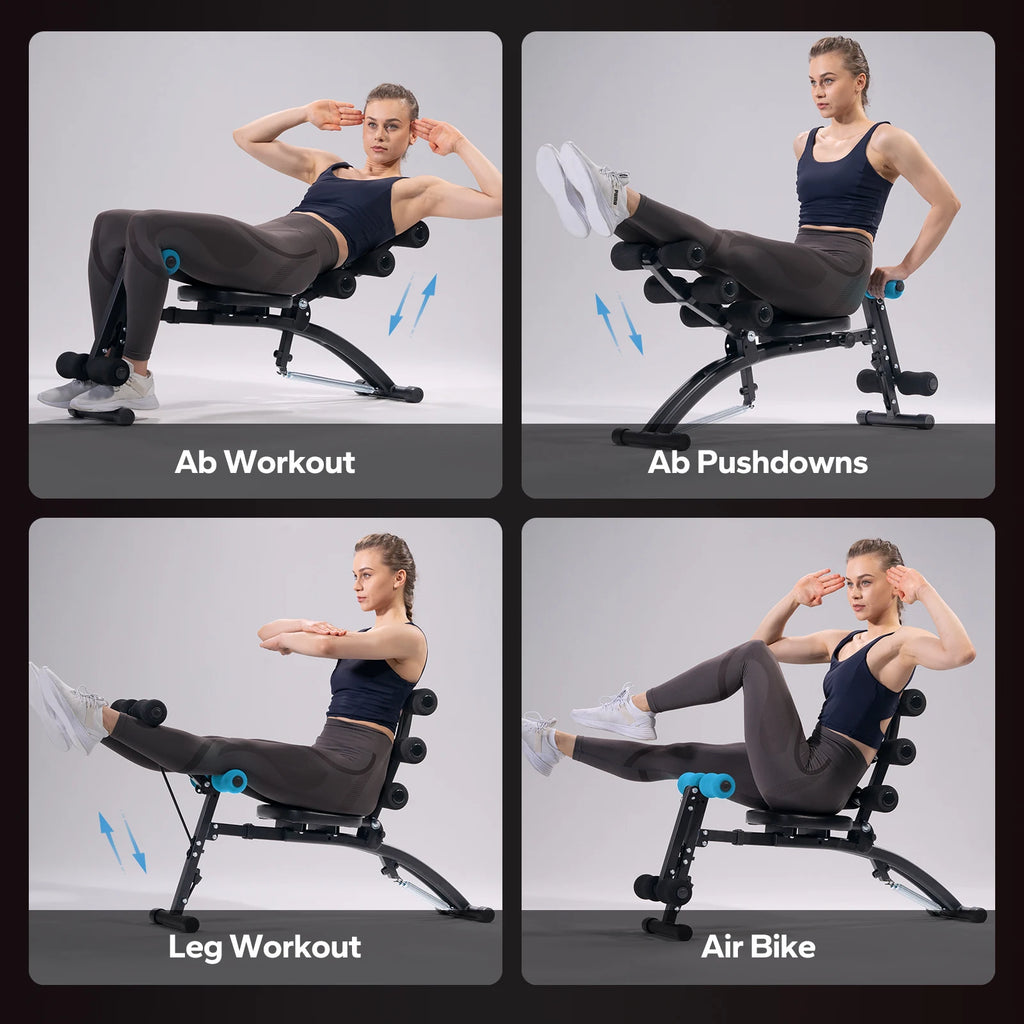 MERACH Ab Machine Multi-Functional Adjustable Ab Trainer Workout Bench