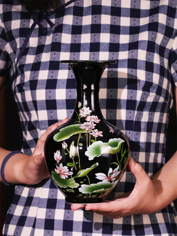 Jingdezhen Sharply Glaze Black Ceramic Vase