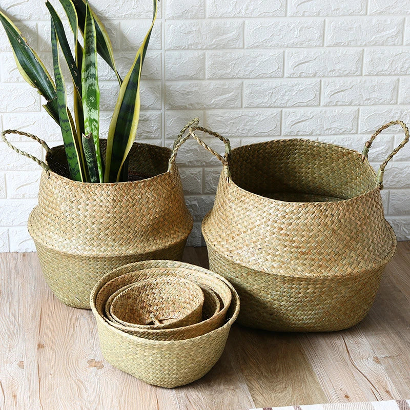 LuanQI Wicker Basket, Rattan Seagrass Storage Basket