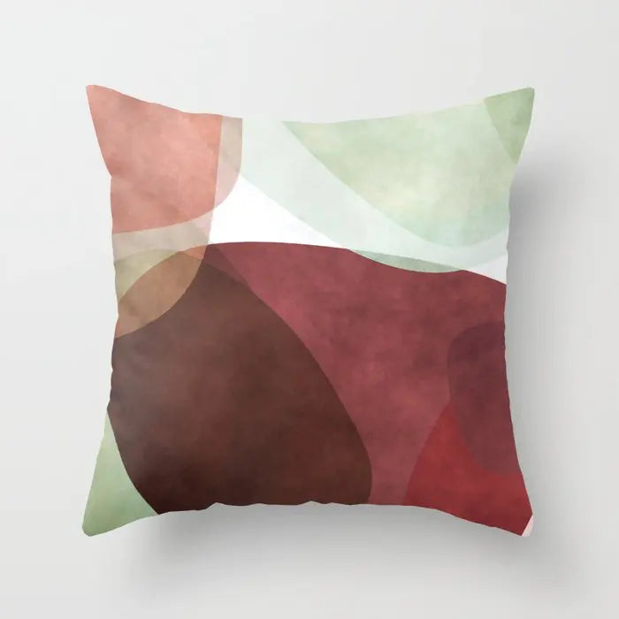 Modern geometric simplicity plush pillowcase，