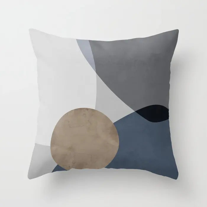 Modern geometric simplicity plush pillowcase，