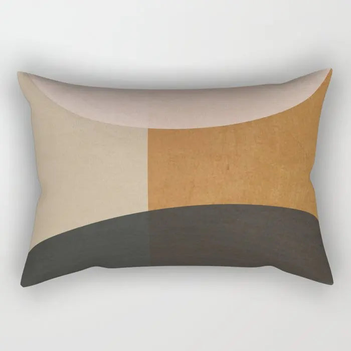 Modern geometric simplicity plush pillowcase，
