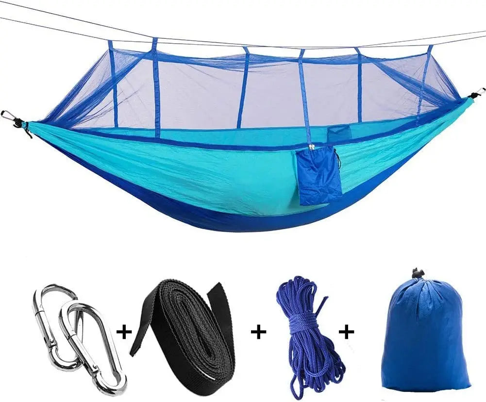 2 Person Parachute Fabric Hammock With Mosquito Net