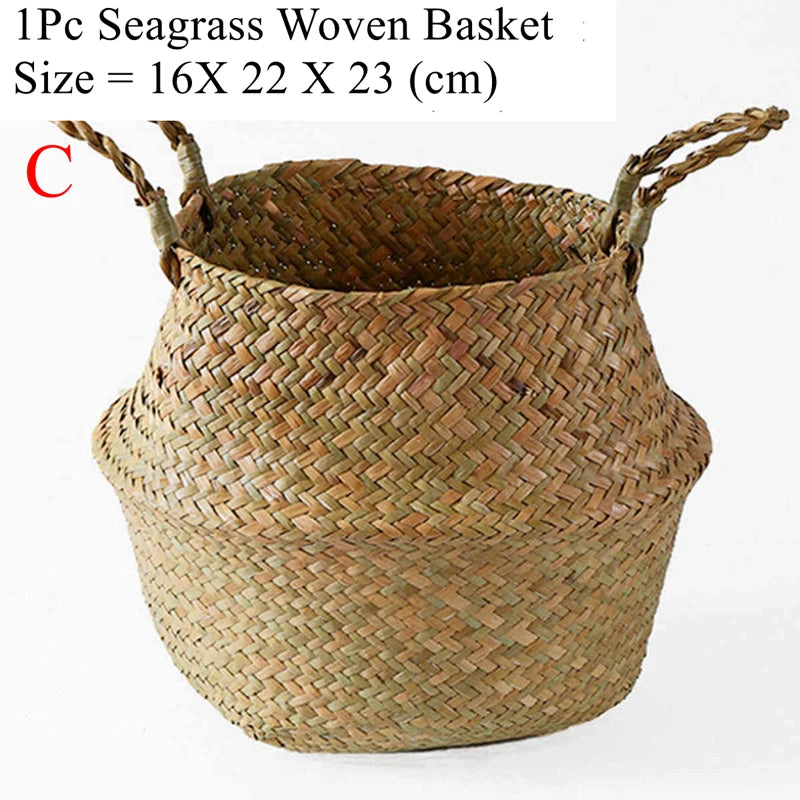 LuanQI Wicker Basket, Rattan Seagrass Storage Basket