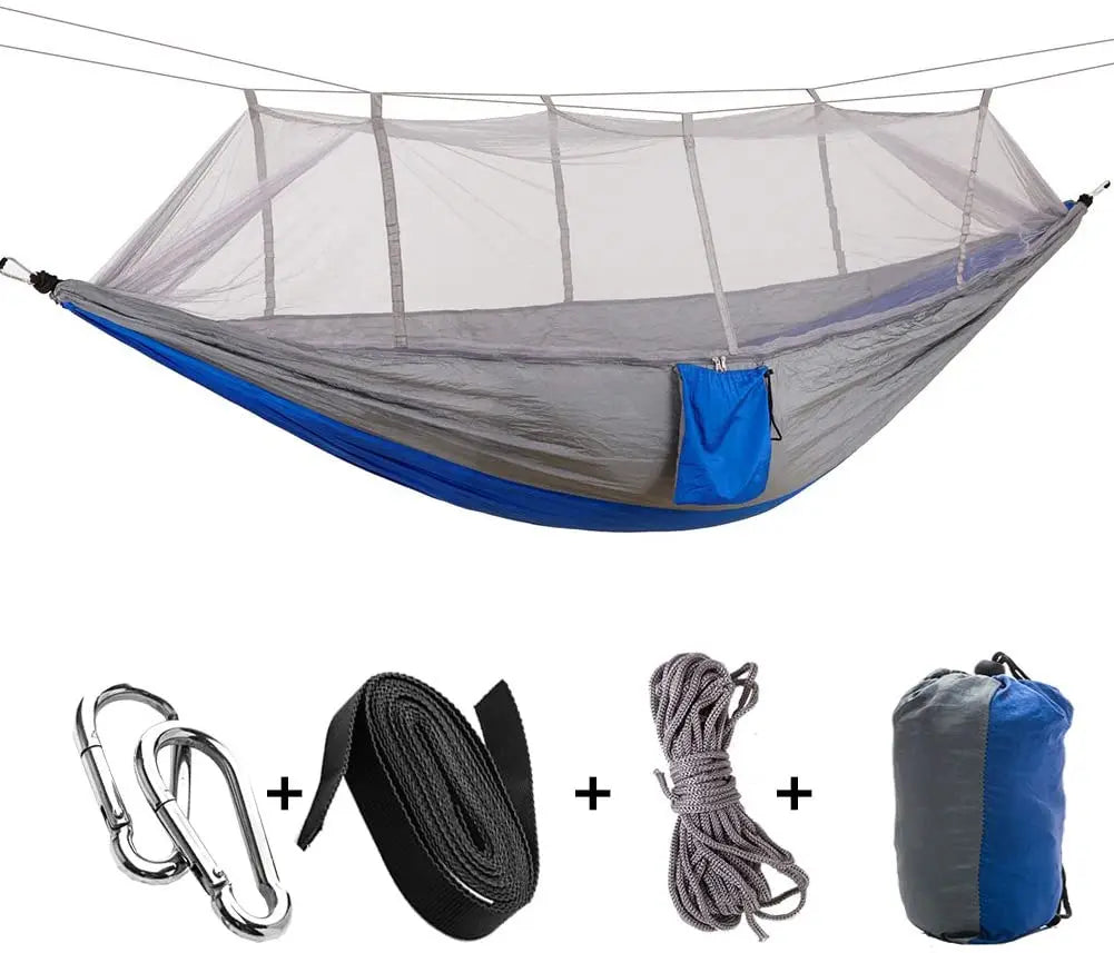 2 Person Parachute Fabric Hammock With Mosquito Net