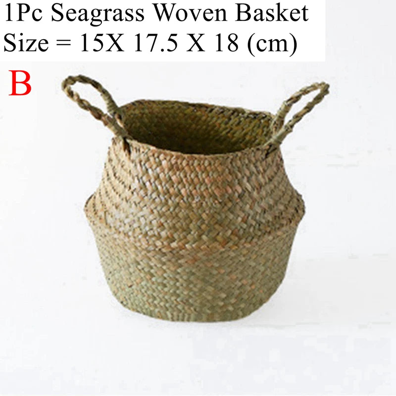 LuanQI Wicker Basket, Rattan Seagrass Storage Basket