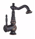 Antique Brass Bathroom Faucet, 360 Rotate, Single Handle
