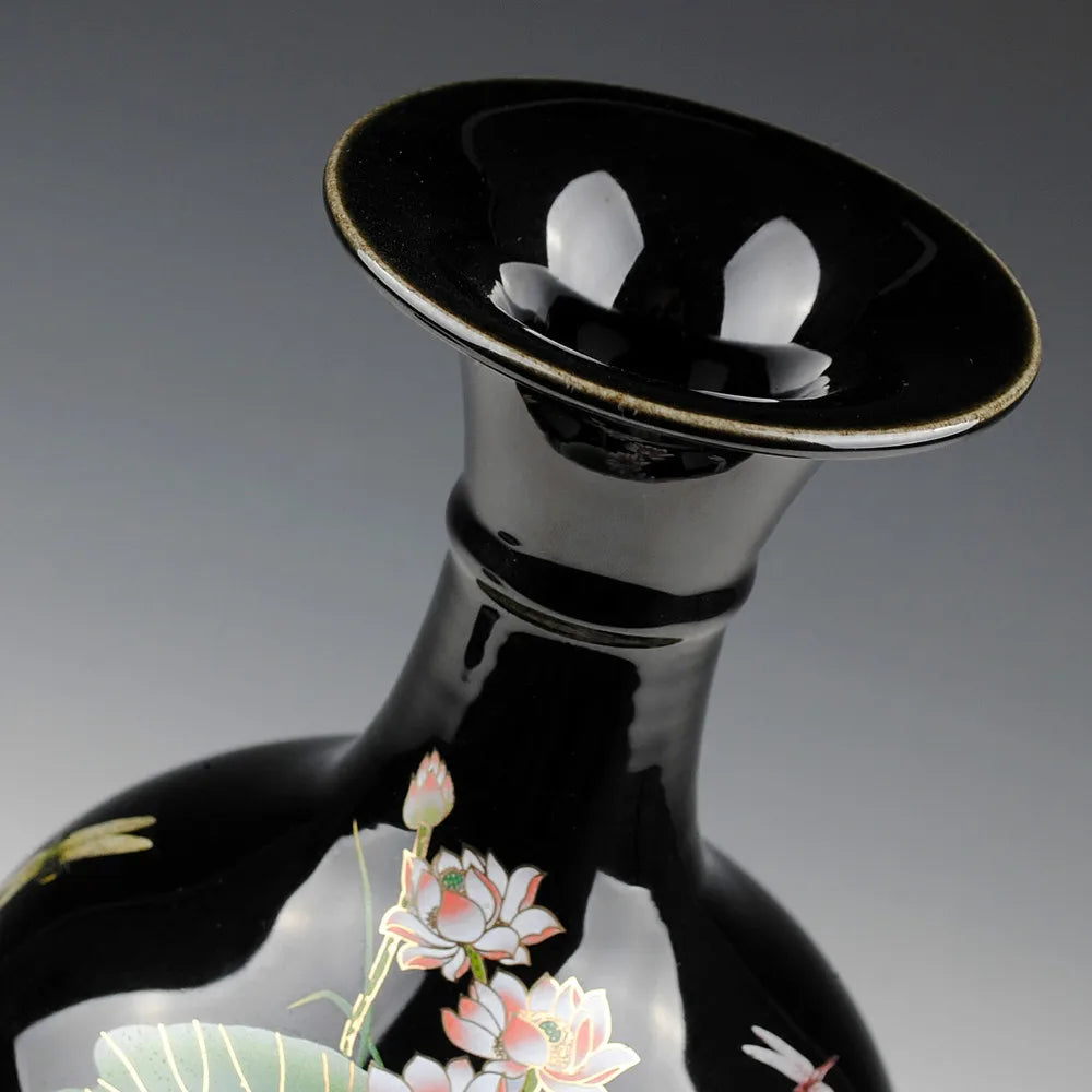 Jingdezhen Sharply Glaze Black Ceramic Vase