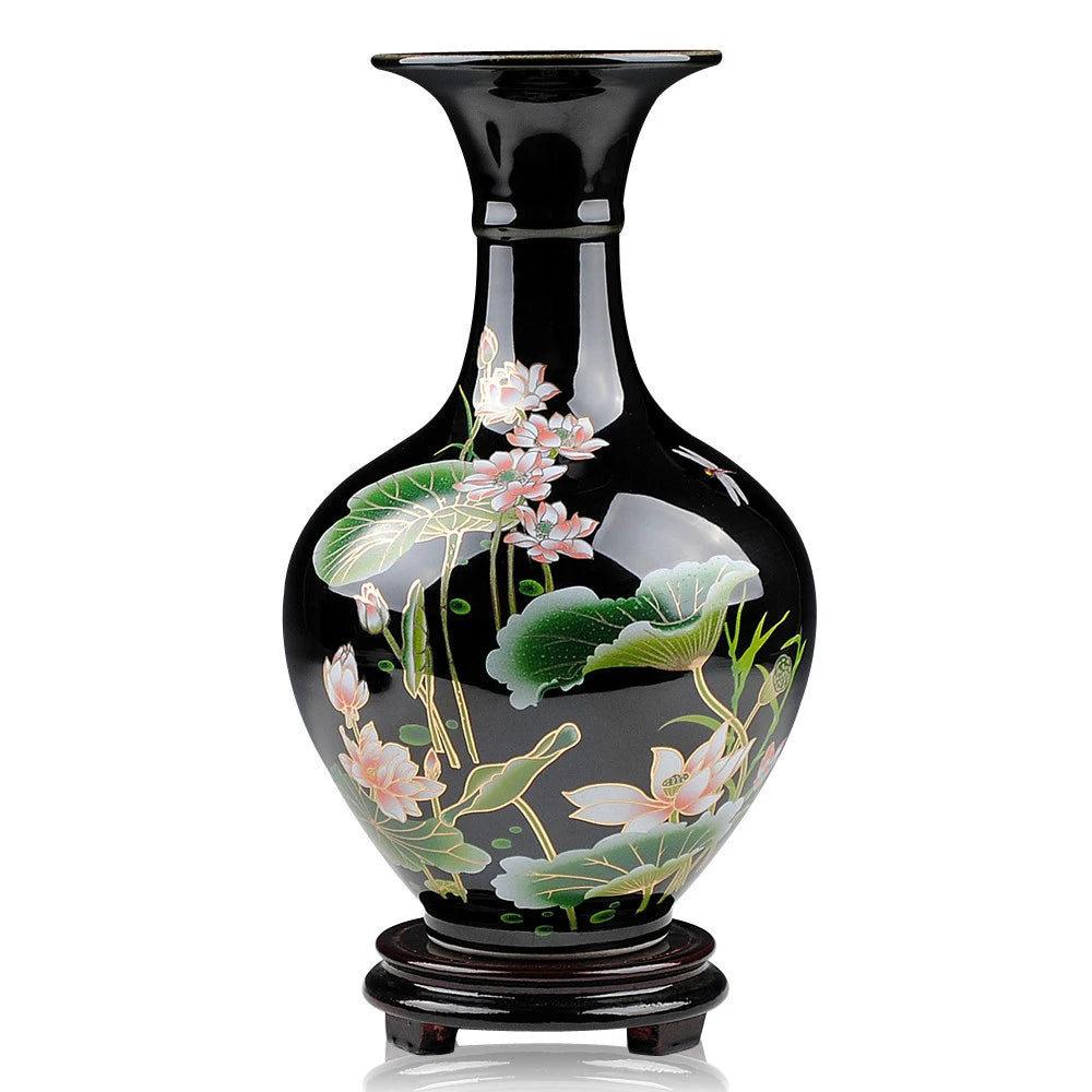 Jingdezhen Sharply Glaze Black Ceramic Vase