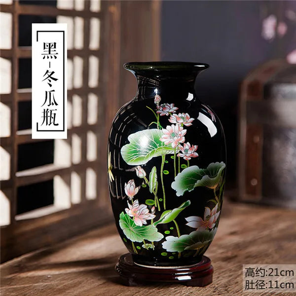Jingdezhen Sharply Glaze Black Ceramic Vase