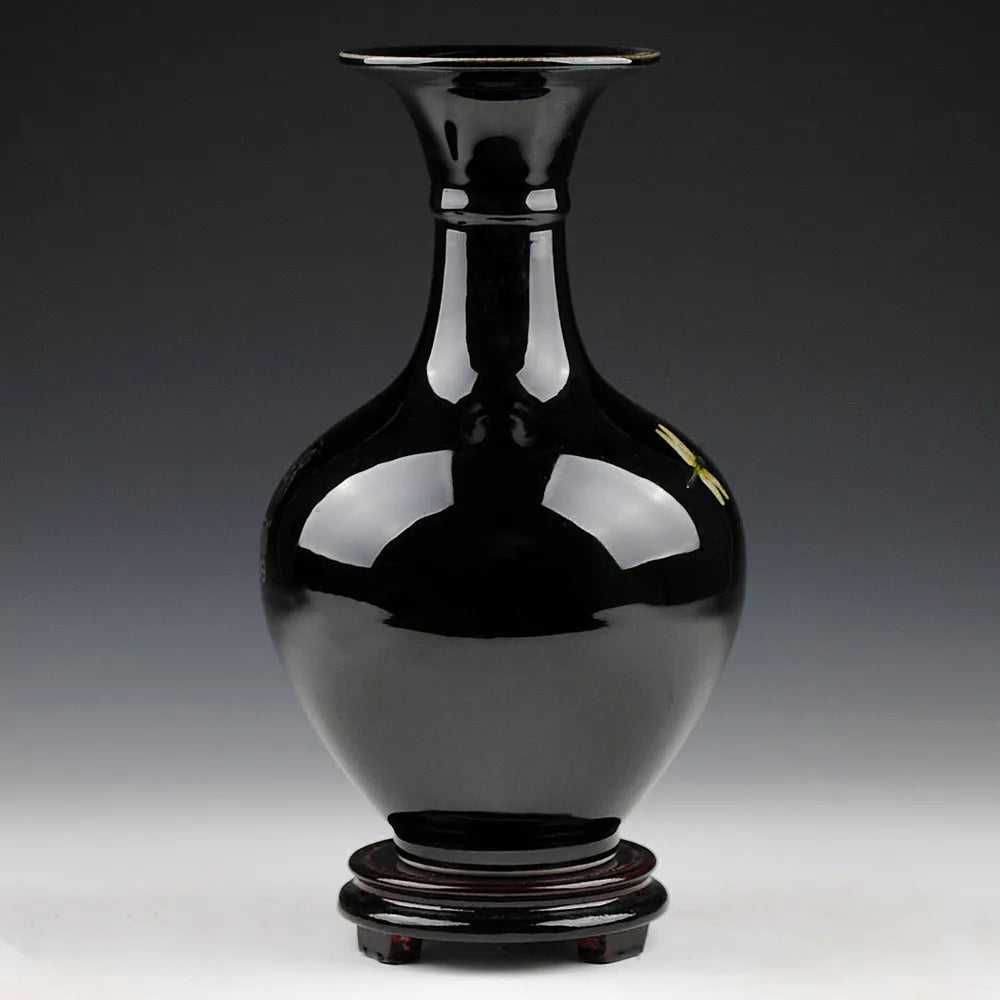 Jingdezhen Sharply Glaze Black Ceramic Vase
