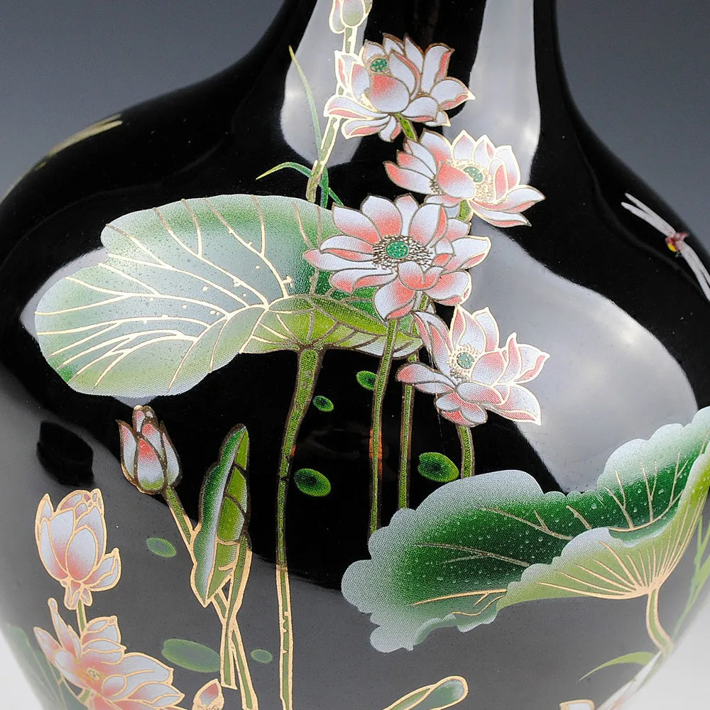 Jingdezhen Sharply Glaze Black Ceramic Vase