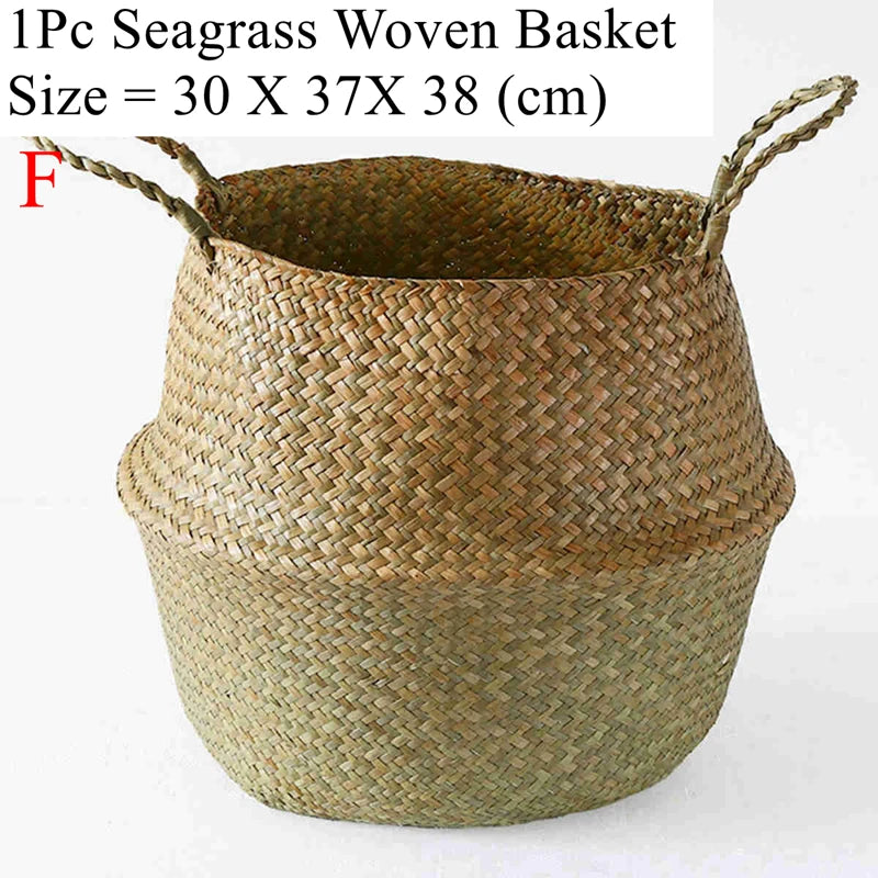 LuanQI Wicker Basket, Rattan Seagrass Storage Basket