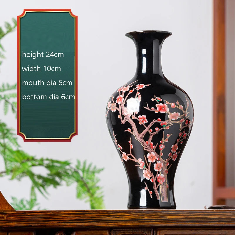 Jingdezhen Sharply Glaze Black Ceramic Vase
