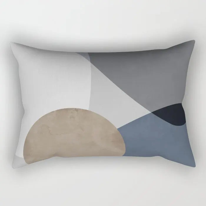Modern geometric simplicity plush pillowcase，