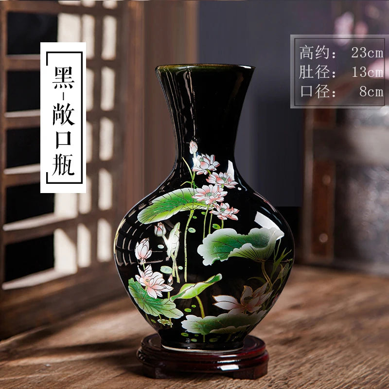 Jingdezhen Sharply Glaze Black Ceramic Vase