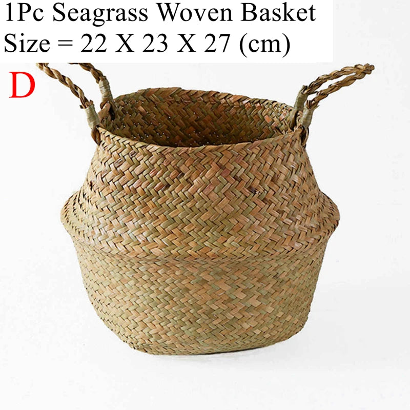 LuanQI Wicker Basket, Rattan Seagrass Storage Basket