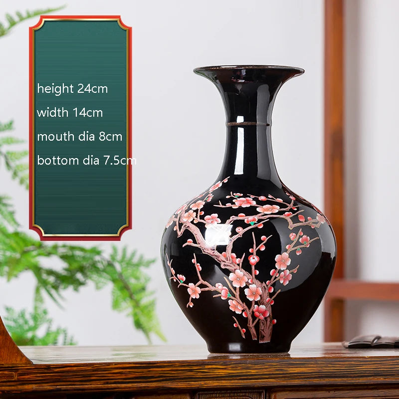 Jingdezhen Sharply Glaze Black Ceramic Vase