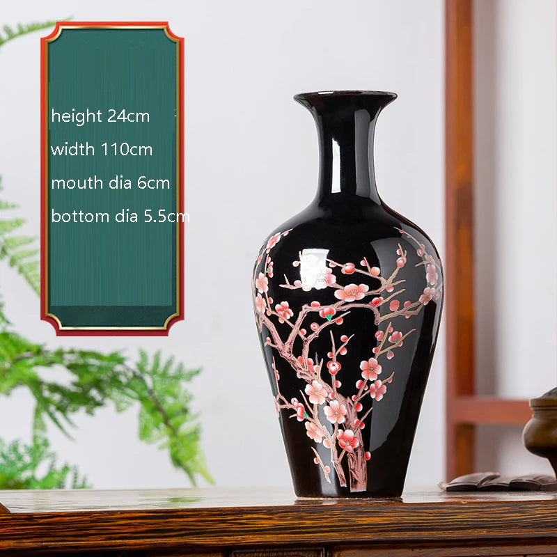 Jingdezhen Sharply Glaze Black Ceramic Vase