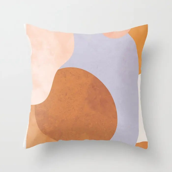 Modern geometric simplicity plush pillowcase，