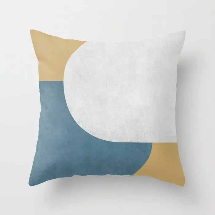 Modern geometric simplicity plush pillowcase，