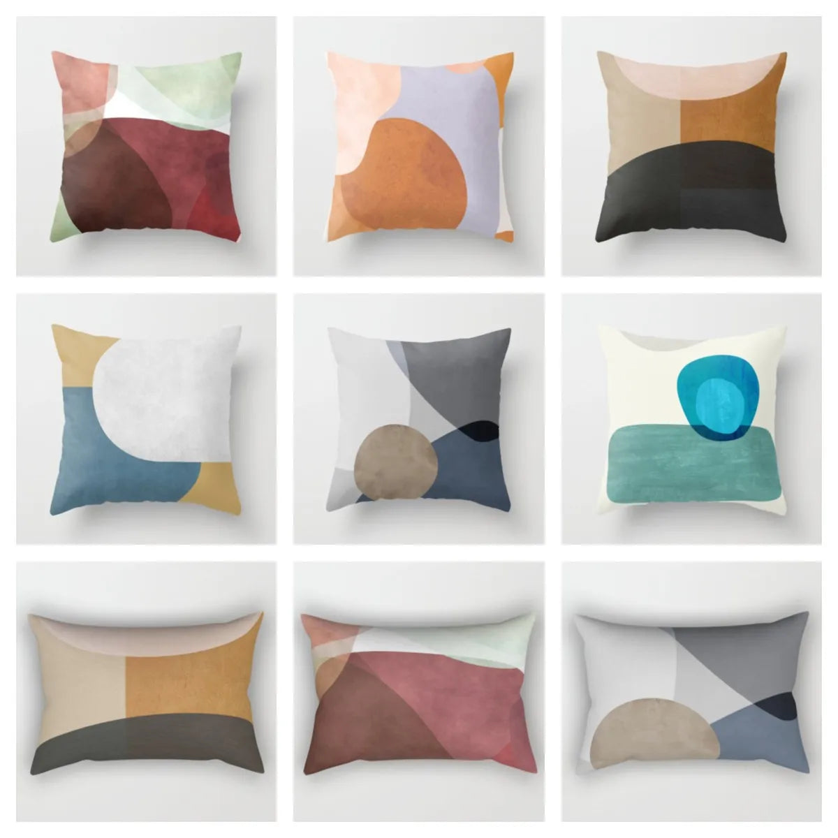 Modern geometric simplicity plush pillowcase，