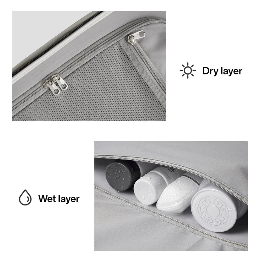 Mixi Wide Handle Travel Luggage Suitcase, Rolling Spinner Wheels