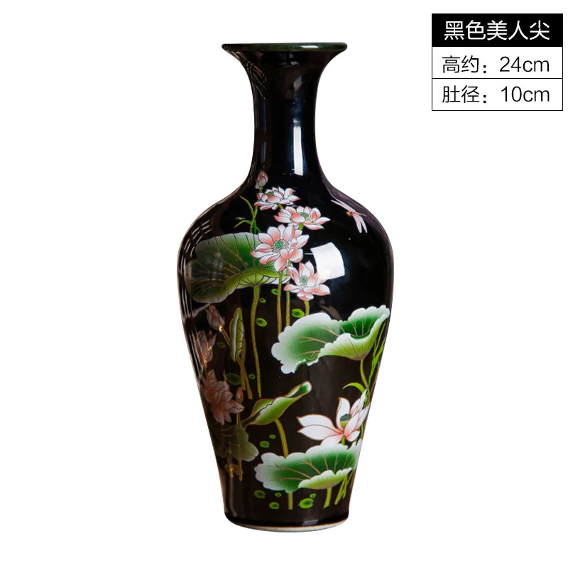 Jingdezhen Sharply Glaze Black Ceramic Vase