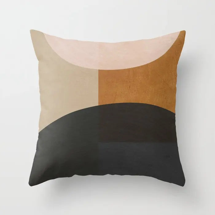 Modern geometric simplicity plush pillowcase，