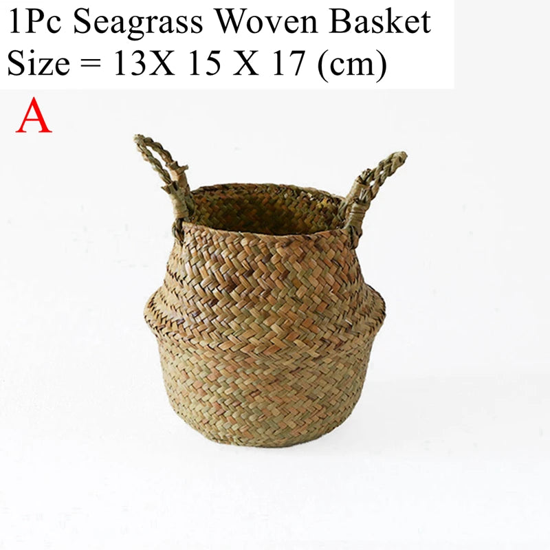 LuanQI Wicker Basket, Rattan Seagrass Storage Basket