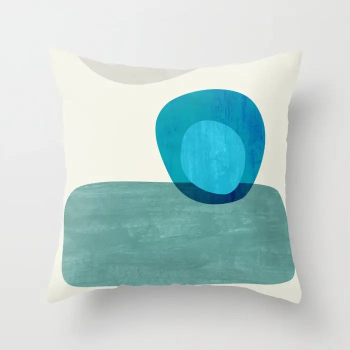 Modern geometric simplicity plush pillowcase，