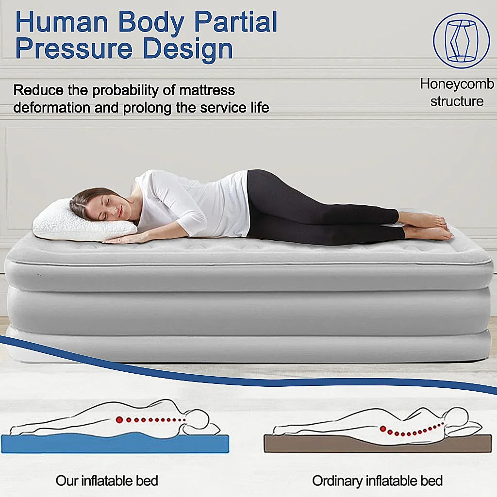 2 Person Built-In Pump Automatic Inflatable Camping Mattress