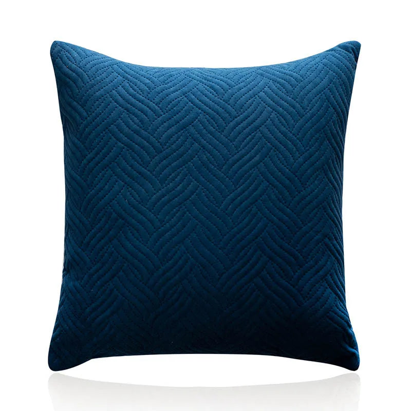 Quilted Velvet Pillowcase Throw Pillow Covers 45x45cm