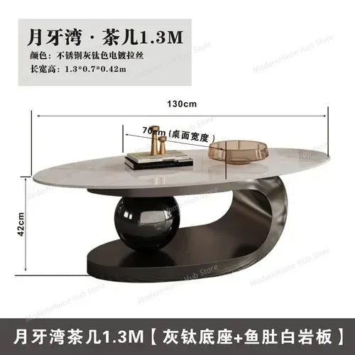 Nordic Modern Design Oval Coffee Tables